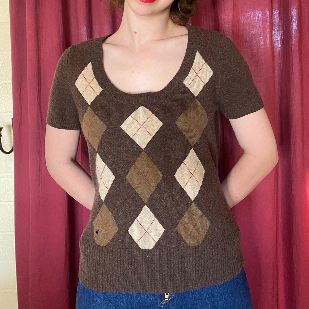 Vintage Argyle Cashmere Sweater